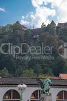 Ljubljana Drachenbrücke und Burg