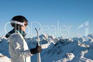 Skifahren Berge Winter
