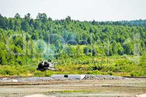 The 152 mm howitzer 2S19 Msta-S. Russia