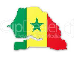 Map and flag of Senegal