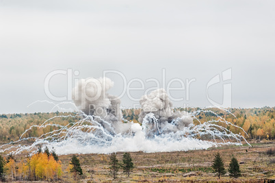 Explosion of a thermite bomb