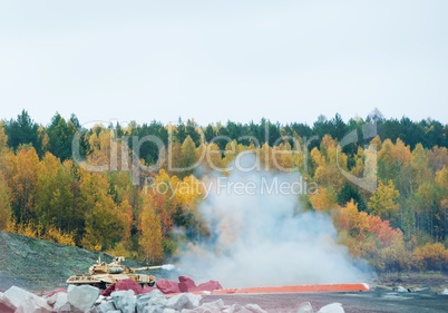 Shooting tank T-90S