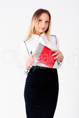 portrait of a business woman with organizer