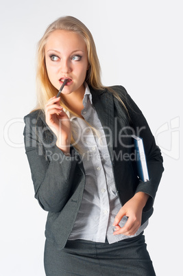 portrait of a business woman with organizer