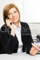 Businesswoman and phone