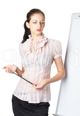 Woman with presentation