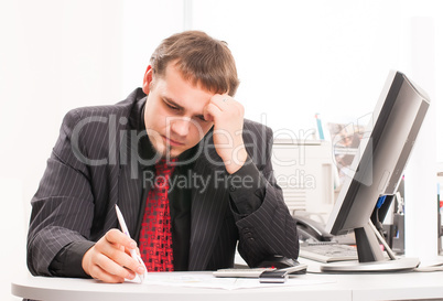 young businessman in office