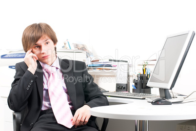 young businessman in office