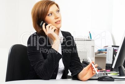 Businesswoman with computer