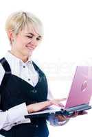 Young attractive woman with laptop