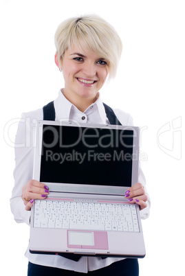 Young attractive woman with laptop Young attractive woman with laptop