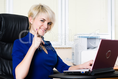 Businesswoman with laptop