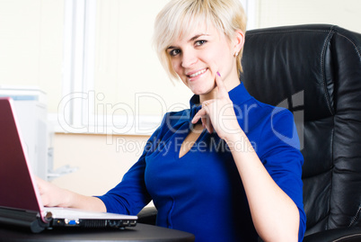 Businesswoman with laptop