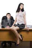 Boss and him secretary