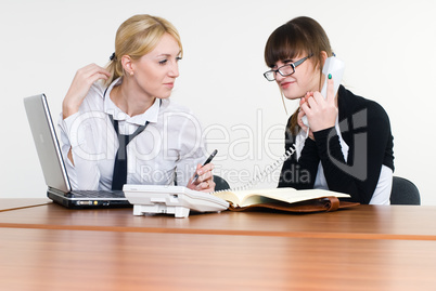 Meeting of young business ladies Meeting of young business ladies