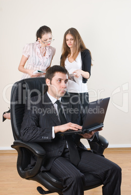 Businessman with laptop