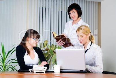 Meeting of young business ladies