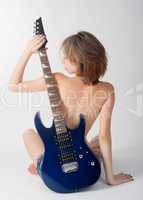 beautiful woman with guitar