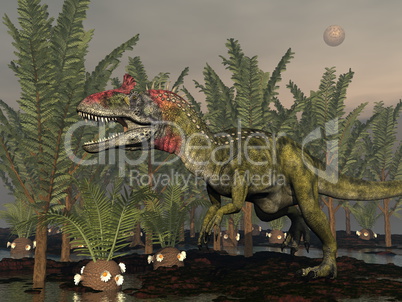 Cryolophosaurus dinosaur - 3D render