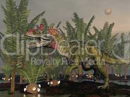 Cryolophosaurus dinosaur - 3D render