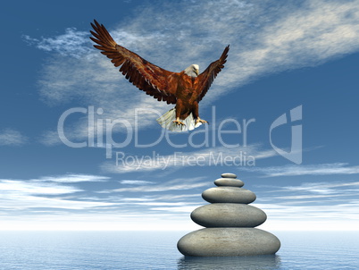 Peaceful eagle - 3D render