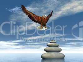 Peaceful eagle - 3D render