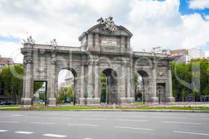 Alcal Gate a monument in the Independence Square in Madrid
