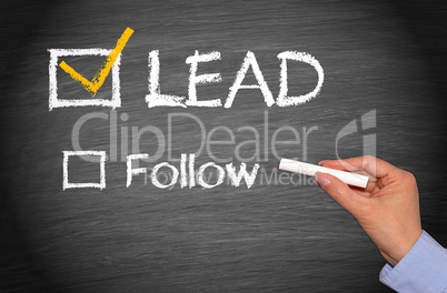 Lead instead follow - Business Concept
