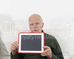 Rentner und Tablet PC