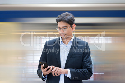 Texting while waiting train