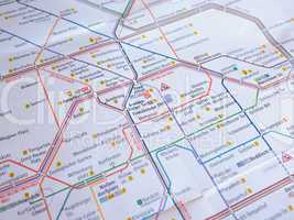 Tube map of Berlin underground aka Ubahn