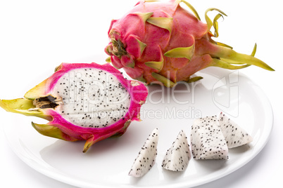 Pitaya Fruit Chips, A Half And An Entire Fruit