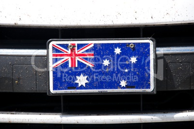 Australian flag on bumper
