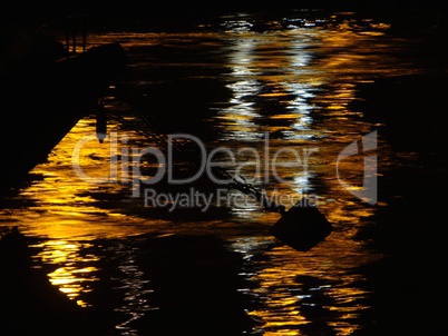 Boat at anchor on the Thames