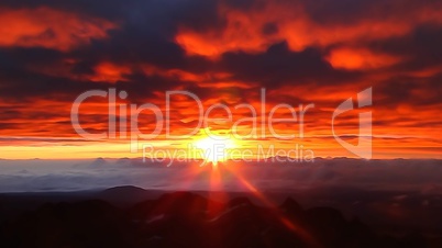 Dawn from the summit of Mount Kenya