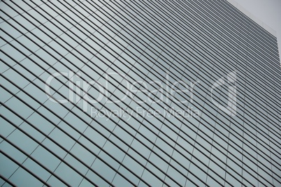 Geometric pattern of windows on glass skyscraper