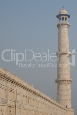 Man standing next to Taj minaret