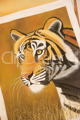 Painting of tiger's head