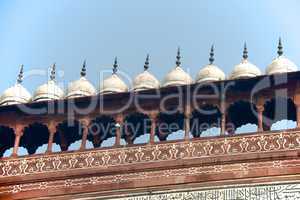Row of domes at Taj Mahal
