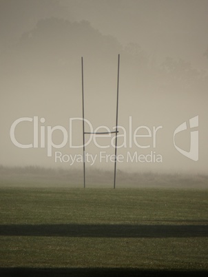 Rugby posts in Richmond Park