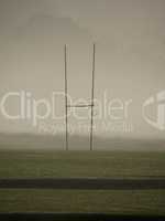Rugby posts in Richmond Park