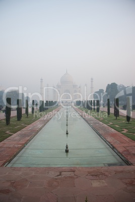 Taj Mahal and reflecting pools
