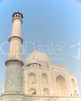 Wide angle view of Taj Mahal