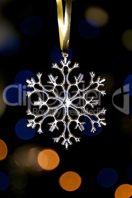 Xmas tree snowflake with bokeh lights 2