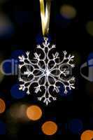 Xmas tree snowflake with bokeh lights 2
