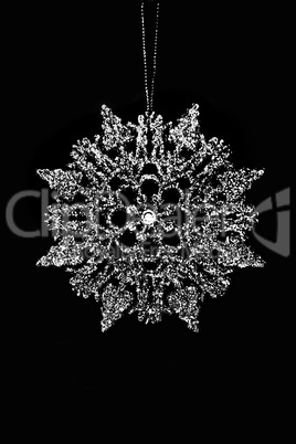 Xmas tree bauble in black and white