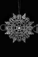 Xmas tree bauble in black and white