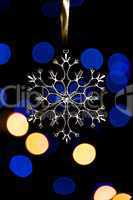 Xmas tree snowflake with bokeh lights 3