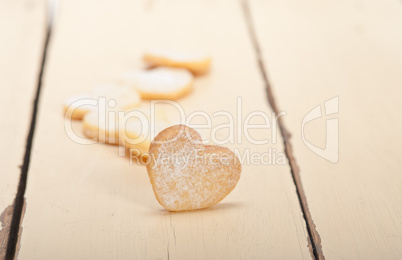 heart shaped shortbread valentine cookies