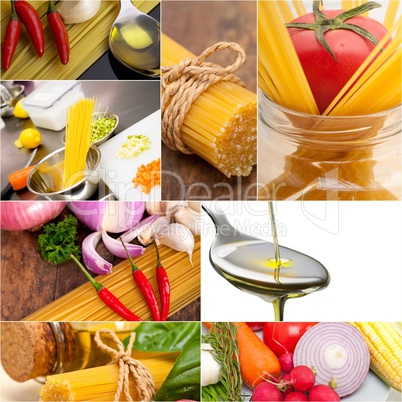 healthy Vegetarian vegan food collage